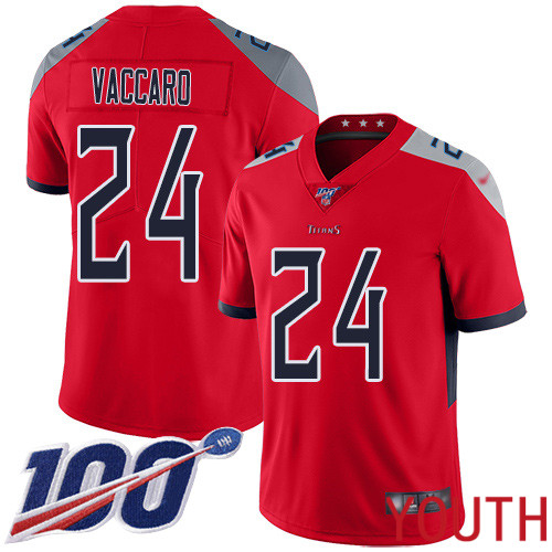 Tennessee Titans Limited Red Youth Kenny Vaccaro Jersey NFL Football #24 100th Season Inverted Legend->youth nfl jersey->Youth Jersey